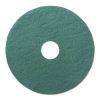 Heavy-Duty Scrubbing Floor Pads, 13" Diameter, Green, 5/Carton1