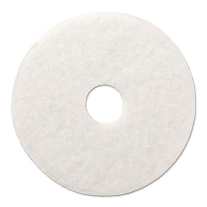 Polishing Floor Pads, 13" Diameter, White, 5/Carton1