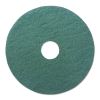 Heavy-Duty Scrubbing Floor Pads, 16" Diameter, Green, 5/Carton1