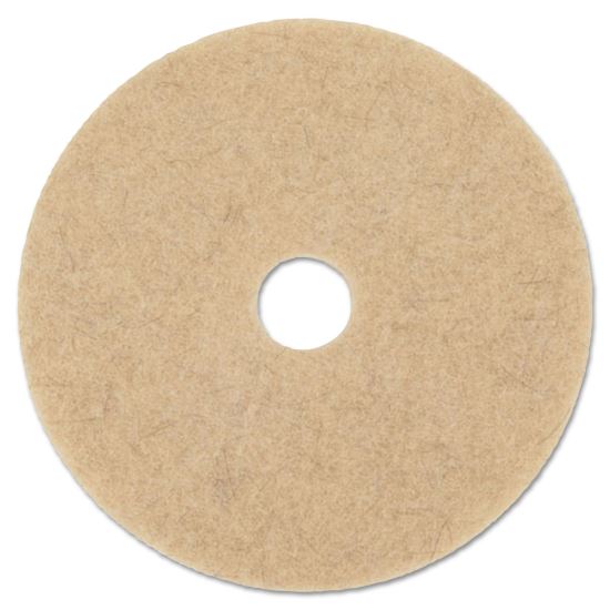 Natural Hog Hair Burnishing Floor Pads, 17" Diameter, Tan, 5/Carton1