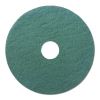 Heavy-Duty Scrubbing Floor Pads, 18" Diameter, Green, 5/Carton1