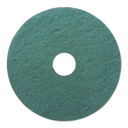 Heavy-Duty Scrubbing Floor Pads, 18" Diameter, Green, 5/Carton1