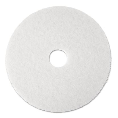 Polishing Floor Pads, 19" Diameter, White, 5/Carton1