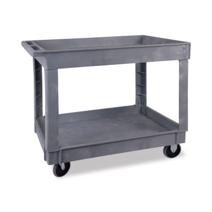Utility Cart, Two-Shelf, Plastic Resin, 24w x 40d, Gray1