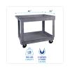 Utility Cart, Two-Shelf, Plastic Resin, 24w x 40d, Gray2