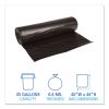 Low-Density Waste Can Liners, 45 gal, 0.6 mil, 40" x 46", Black, 100/Carton2