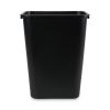 Soft-Sided Wastebasket, 41 qt, Plastic, Black1