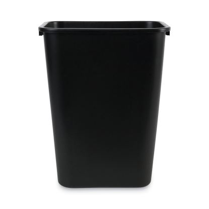 Soft-Sided Wastebasket, 41 qt, Plastic, Black1