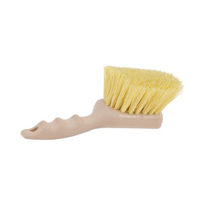 Utility Brush, Cream Polypropylene Bristles, 5.5 Brush, 3" Tan Plastic Handle1