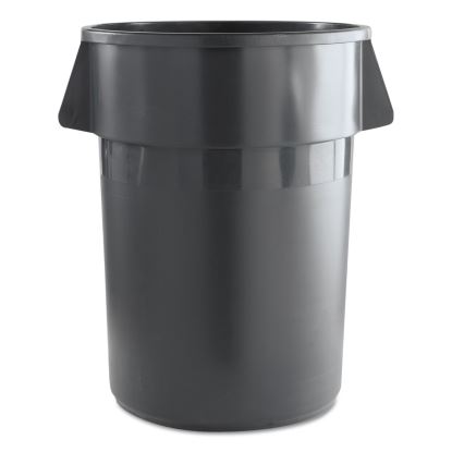 Round Waste Receptacle, Plastic, 44 gal, Gray1