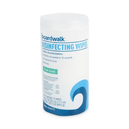 Disinfecting Wipes, 7 x 8, Fresh Scent, 75/Canister, 6 Canisters/Carton1