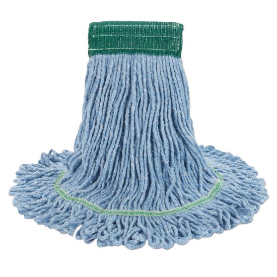 Super Loop Wet Mop Head, Cotton/Synthetic Fiber, 5" Headband, Medium Size, Blue, 12/Carton1