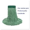 Super Loop Wet Mop Head, Cotton/Synthetic Fiber, 5" Headband, Medium Size, Green2