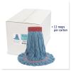 Super Loop Wet Mop Head, Cotton/Synthetic Fiber, 5" Headband, Large Size, Blue, 12/Carton2