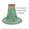 Super Loop Wet Mop Head, Cotton/Synthetic Fiber, 5" Headband, Large Size, Green2