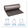 Low-Density Waste Can Liners, 60 gal, 0.95 mil, 38" x 58", Gray, 100/Carton2