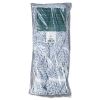 Mop Head, Floor Finish, Wide, Rayon/Polyester, Medium, White/Blue, 12/Carton2