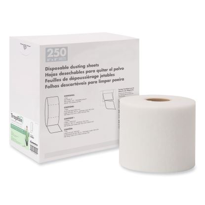 TrapEze Disposable Dusting Sheets, 8" x 125 ft, White, 250 Sheets/Roll,1