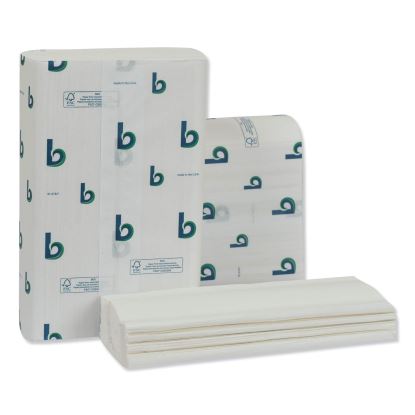 Structured Multifold Towels, 1-Ply, 9 x 9.5, White, 250/Pack, 16 Packs/Carton1