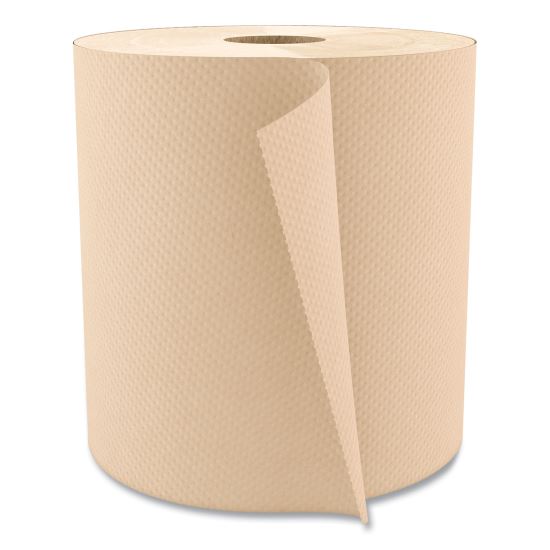 Hardwound Paper Towels, Nonperforated, 1-Ply, 8" x 800 ft, Natural, 6 Rolls/Carton1