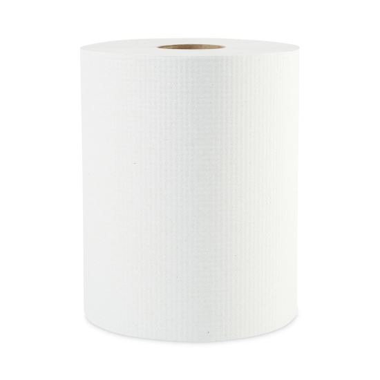 Hardwound Paper Towels, 1-Ply, 8" x 600 ft, White, 2" Core, 12 Rolls/Carton1