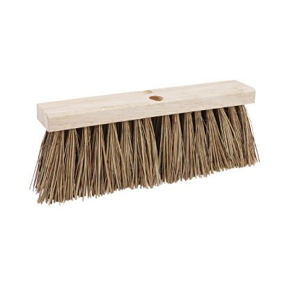 Street Broom Head, 6.25" Brown Palmyra Fiber Bristles, 16" Brush1