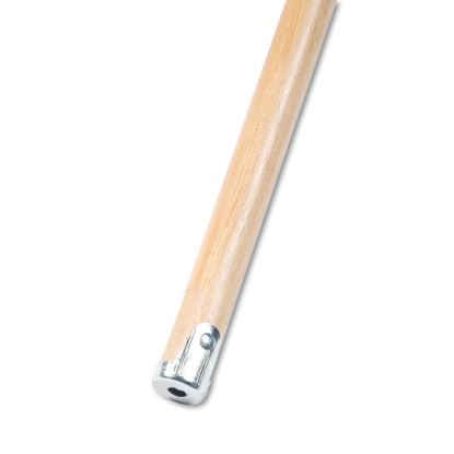 Lie-Flat Screw-In Mop Handle, Lacquered Wood, 1 1/8" dia. x 60"L, Natural1
