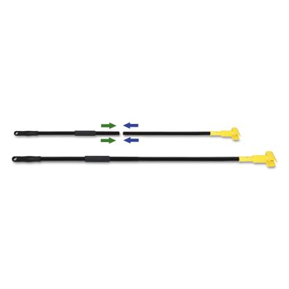 Two-Piece Metal Handle with Plastic Jaw Head, 59" Handle, Black/Yellow1