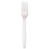Mediumweight Polystyrene Cutlery, Fork, White, 100/Box2