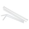 Flexible Wrapped Straws, 7.75", Plastic, White, 500/Pack, 20 Packs/Carton2