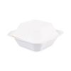 Bagasse Food Containers, Hinged-Lid, 1-Compartment 6 x 6 x 3.19, White, 125/Sleeve, 4 Sleeves/Carton2
