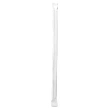 Wrapped Jumbo Straws, 7.75", Polypropylene, Clear, 12,000/Carton1