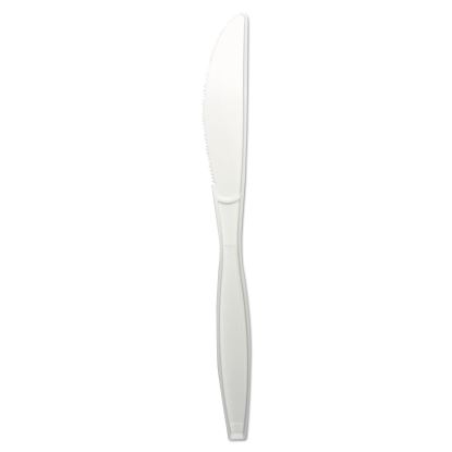 Heavyweight Polypropylene Cutlery, Knife, White, 1000/Carton1