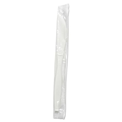 Heavyweight Wrapped Polypropylene Cutlery, Knife, White, 1,000/Carton1