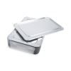 Aluminum Steam Table Pan Lids, Fits Full-Size Pan, Deep,12.88 x 20.81 x 0.63, 50/Carton2