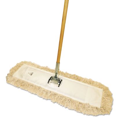Cotton Dry Mopping Kit, 36 x 5 Natural Cotton Head, 60" Natural Wood Handle1