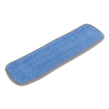 Microfiber Mop Head, Blue, 18 x 5, Split Microfiber, Hook and Loop Back, Dozen1