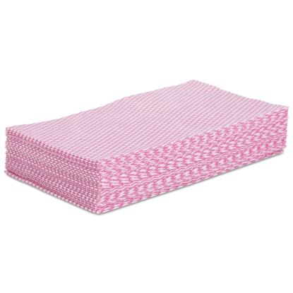 Foodservice Wipers, 12 x 21, Pink/White, 200/Carton1