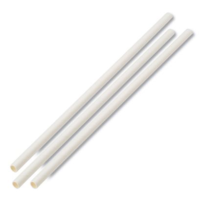 Unwrapped Paper Straws, 7.75" x 0.25" White, 4,800 Straws/Carton1