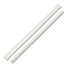 Individually Wrapped Paper Straws, 7.75" x 0.25", White, 3,200/Carton1