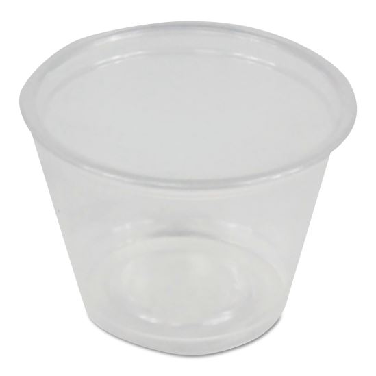 Souffle/Portion Cups, 1 oz, Polypropylene, Clear, 20 Cups/Sleeve, 125 Sleeves/Carton1