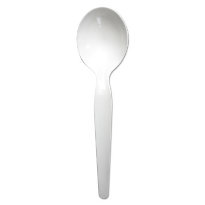 Heavyweight Polystyrene Cutlery, Soup Spoon, White, 1000/Carton1