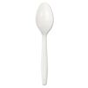 Mediumweight Polystyrene Cutlery, Teaspoon, White, 100/Box2