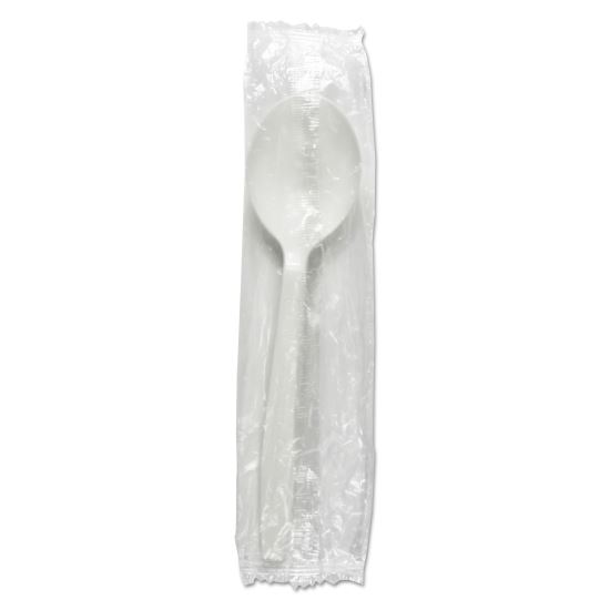 Heavyweight Wrapped Polypropylene Cutlery, Soup Spoon, White, 1,000/Carton1