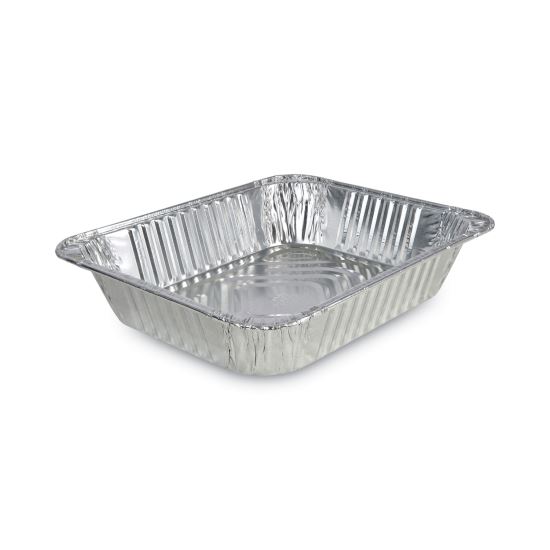 Aluminum Steam Table Pans, Half-Size Deep—128 oz., 2.56" Deep, 10.38 x 12.75, 100/Carton1
