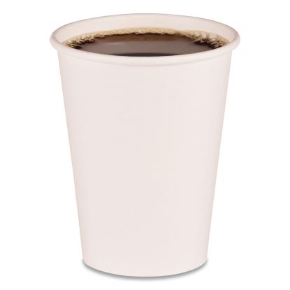 Paper Hot Cups, 12 oz, White, 50 Cups/Sleeve, 20 Sleeves/Carton1