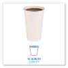 Paper Hot Cups, 16 oz, White, 20 Cups/Sleeve, 50 Sleeves/Carton2