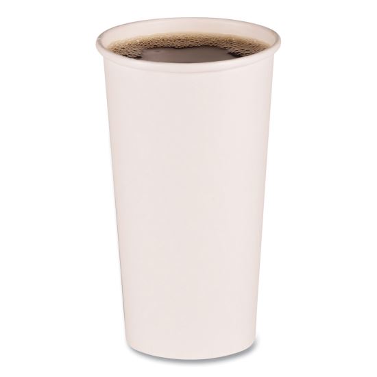 Paper Hot Cups, 20 oz, White, 12 Cups/Sleeve, 50 Sleeves/Carton1