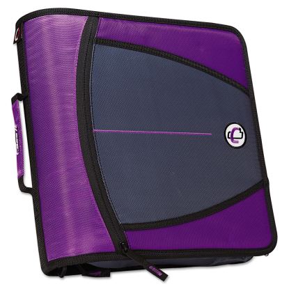 Large Capacity Zipper Binder, 3 Rings, 3" Capacity, 11 x 8.5, Purple1