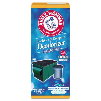 Trash Can and Dumpster Deodorizer with Baking Soda, Sprinkle Top, Original, Powder, 42.6 oz Box, 9/Carton1